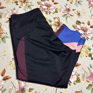 FILA Color Block Athletic Leggings Size XXL